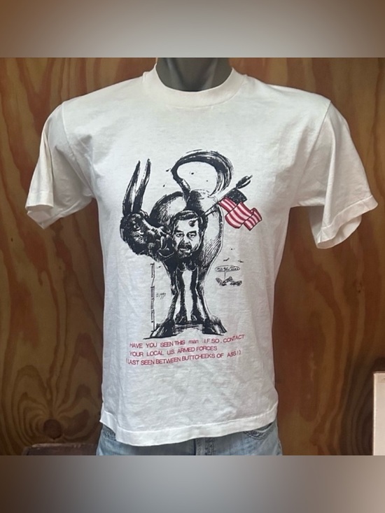 Vintage Other - Vintage Saddam Hussein T-shirt Political 90s USA Military 1991